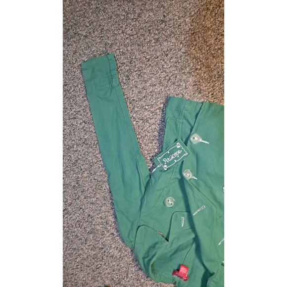 Periscope Jacket Small S Girls Green Double Breasted Canvas 100% Cotton - Picture 4 of 6